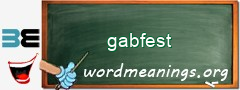 WordMeaning blackboard for gabfest